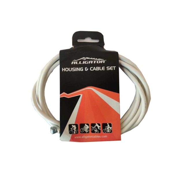 Alligator Brake Inner Cable & Housing (White)