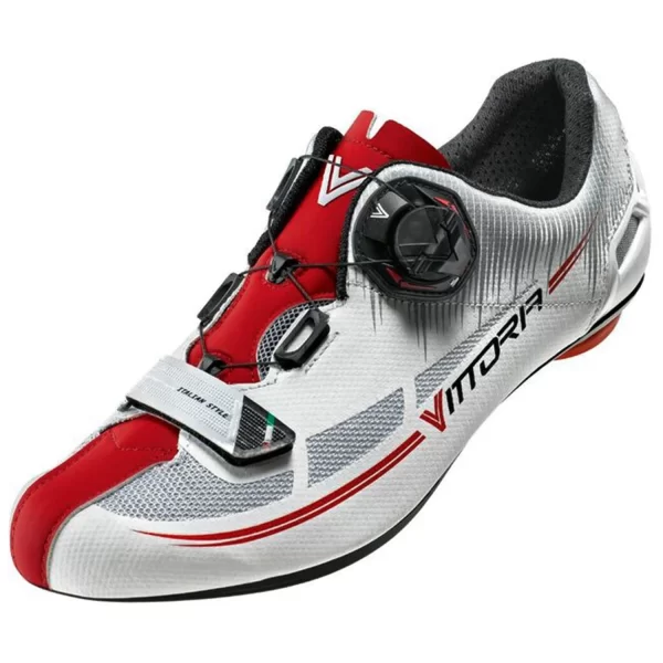 VITTORIA ROAD CYCLING SHOES NYLON SOLE FUSION RED-WHITE