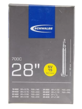 SCHWALBE ROAD TUBE SV15 700 X 18C-28C 60MM PRESTA VALVE TUBE